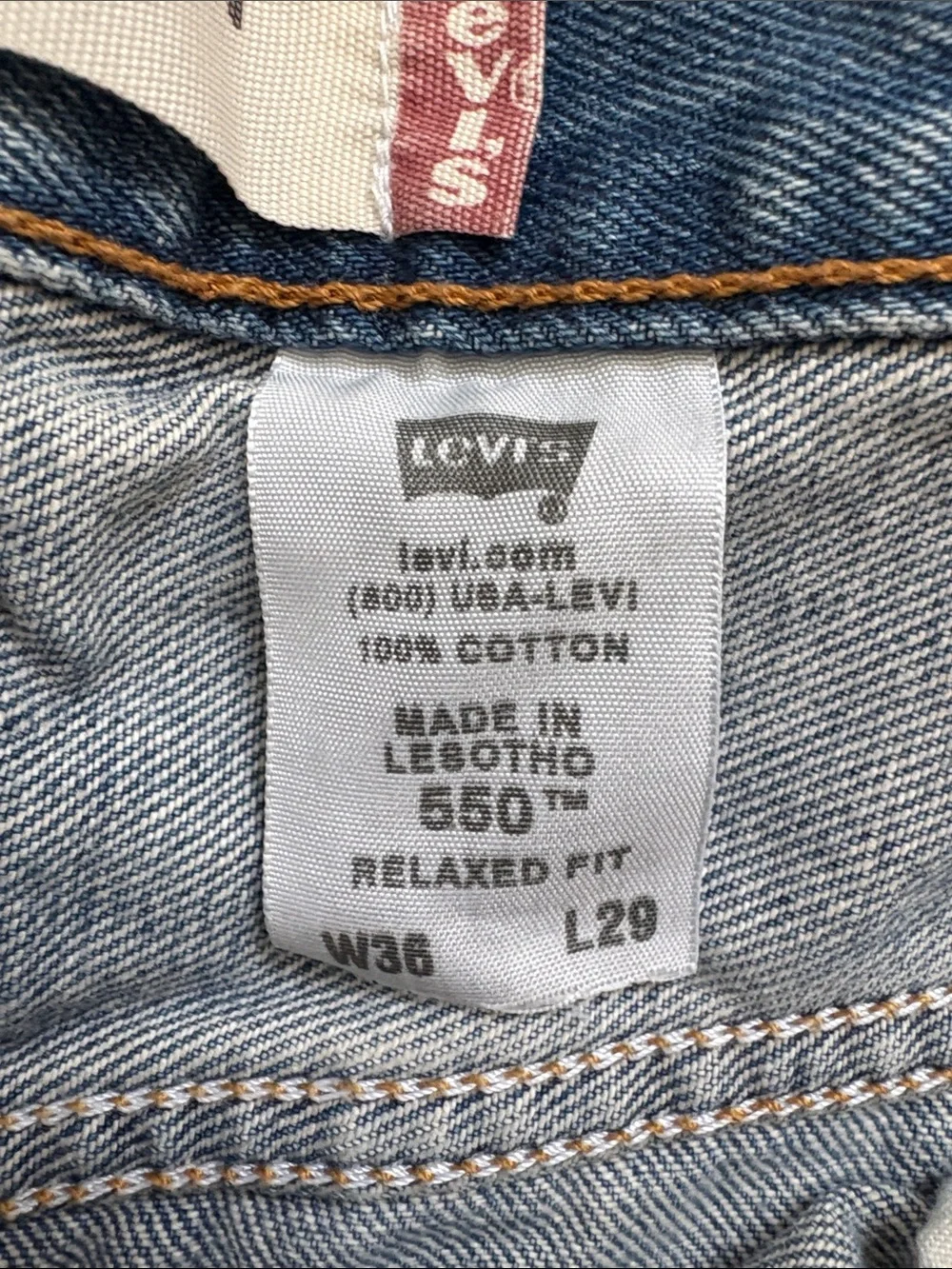 Levi's Straight relaxed Fit 100% cotton Jeans